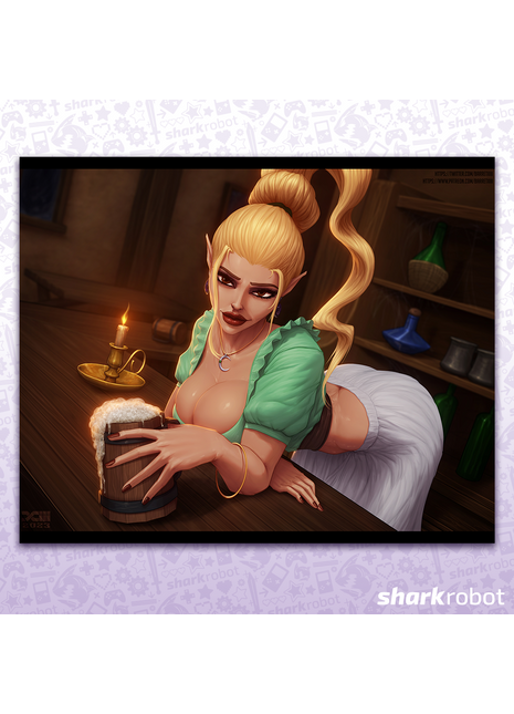 A Drink and A Smile - Poster Print