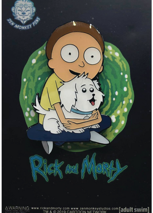 Rick and Morty: Morty & Snowball Enamel Pin *LAST CHANCE*