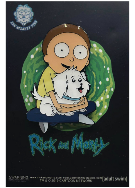 Rick and Morty: Morty & Snowball Enamel Pin *LAST CHANCE*