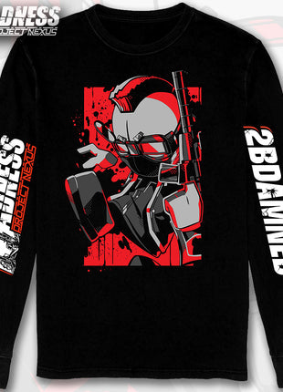 Long Sleeve Shirt - 2BDamned w/Printed Sleeves *LAST CHANCE*