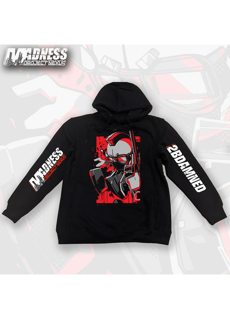 Pullover Hoodie - 2BDamned w/Printed Sleeves *LAST CHANCE*