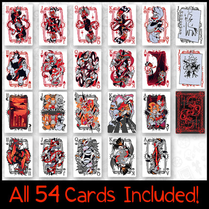 Helluva Boss Playing Cards (Black and Red Variant)