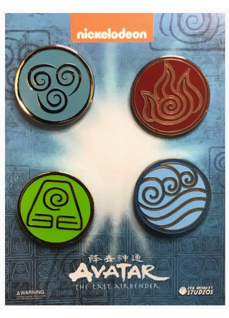The Four Elemental Bending Arts - Avatar: The Last Airbender Enamel Pin Set *LAST CHANCE*