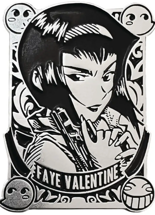 Cowboy Bebop Silver Badge Faye Pin *LAST CHANCE*