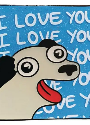 Sarahs Scribbles I Love You Dog Pin *LAST CHANCE*
