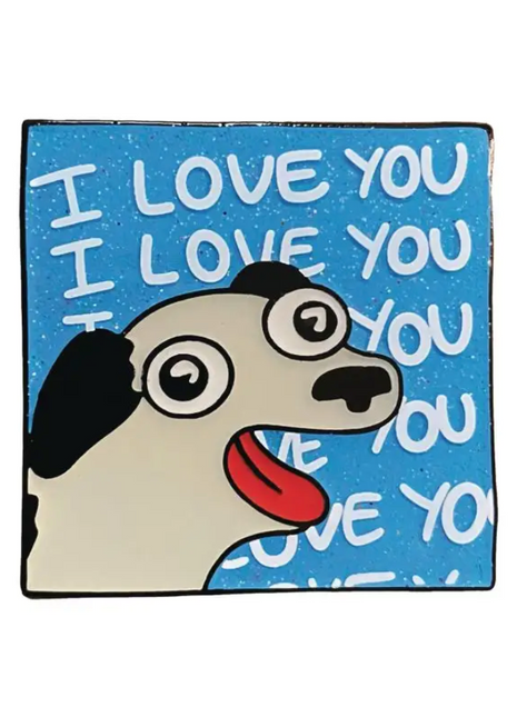 Sarahs Scribbles I Love You Dog Pin *LAST CHANCE*
