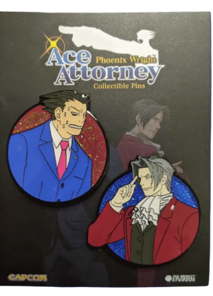 Miles Winning Pin Set - Ace Attorney Enamel Pin Set