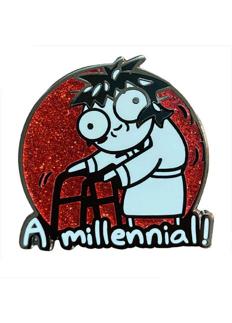 "A Millennial!": Sarah's Scribbles Collectible Pin *LAST CHANCE*