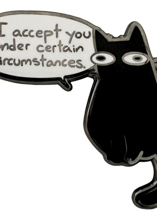 I Accept You" Cat - Sarah's Scribbles Enamel Pin *LAST CHANCE*