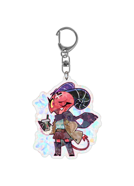 Barbie Wire - Cozy Winter - Holographic Keychain *LIMITED STOCK*