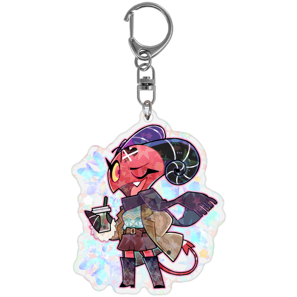 Barbie Wire - Cozy Winter - Holographic Keychain *LIMITED STOCK