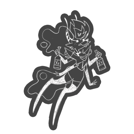 Sketchy Beelzebub Car Decal