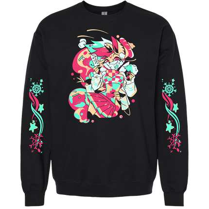 Crewneck Sweatshirt - Beelzebub - Cozy Winter w/Printed Sleeves *PRE-ORDER*