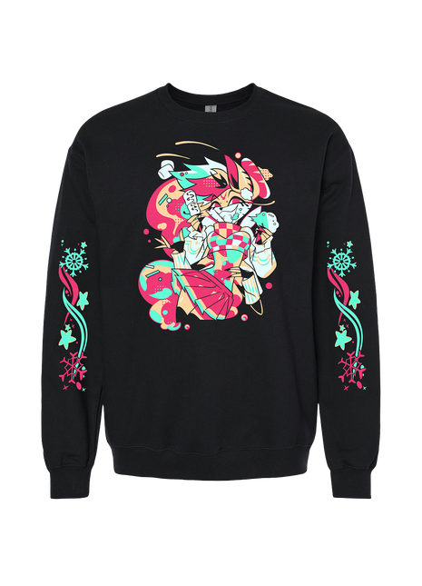 Crewneck Sweatshirt - Beelzebub - Cozy Winter w/Printed Sleeves *PRE-ORDER*