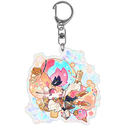 Beelzebub - Cozy Winter - Holographic Keychain *LIMITED STOCK*