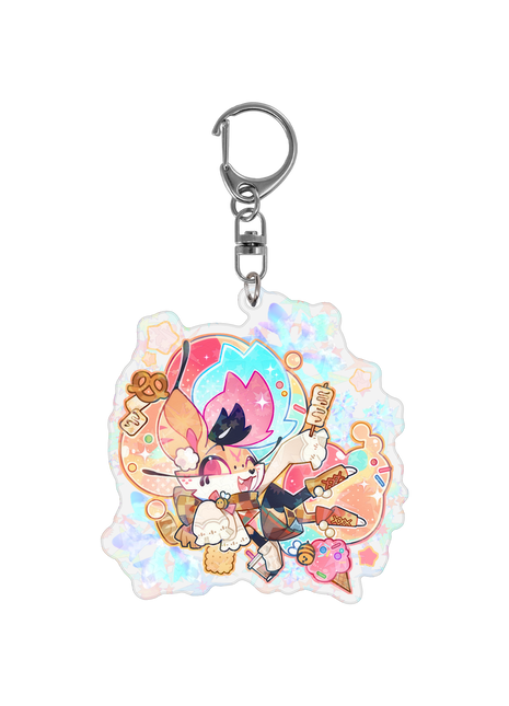 Beelzebub - Cozy Winter - Holographic Keychain *LIMITED STOCK*