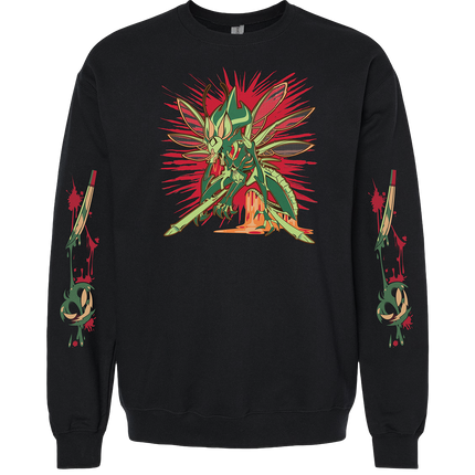 Crewneck Sweatshirt - Bee Halloween Slasher w/Printed Sleeves *LAST CHANCE*
