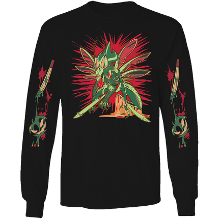 Long Sleeve Shirt - Bee Halloween Slasher w/Printed Sleeves *LAST CHANCE*