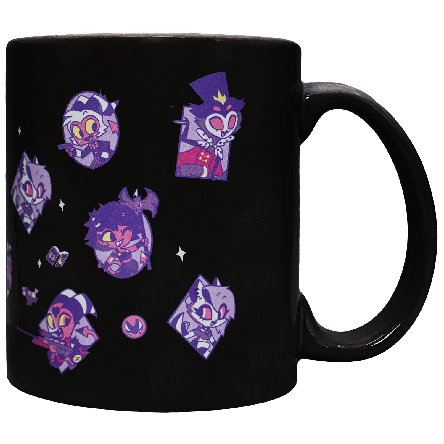 Helluva Boss Pattern Black Mug *LIMITED STOCK* – Shark Robot Helluva Boss Pattern Black Mug *LIMITED STOCK* – Shark Robot