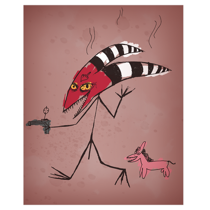 Brandon's Blitz Drawing Poster Print *LAST CHANCE*