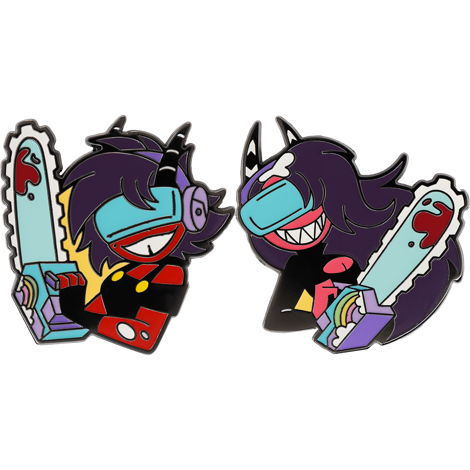 Chainsaw Mama Enamel Pin Set LIMITED STOCK Shark Robot chainsaw-mama-enamel-pin-set-limited-stock-shark-robot
