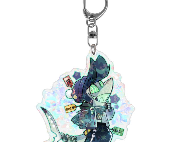 Chaz - Cozy Winter - Holographic Keychain *LIMITED STOCK* – Shark