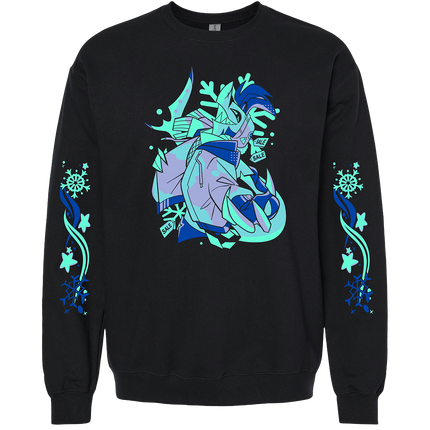 Crewneck Sweatshirt - Chaz - Cozy Winter w/Printed Sleeves *PRE-ORDER*