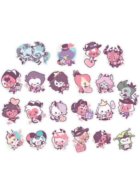 From Helluva Boss with Love Mini Chibi Sticker Set *PRE-ORDER*