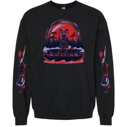 Crewneck Sweatshirt - Blitz Halloween Slasher w/Printed Sleeves *LAST CHANCE*