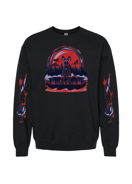 Crewneck Sweatshirt - Blitz Halloween Slasher w/Printed Sleeves *LAST CHANCE*