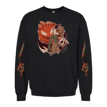 Crewneck Sweatshirt - Loona Halloween Slasher w/Printed Sleeves *LAST CHANCE*
