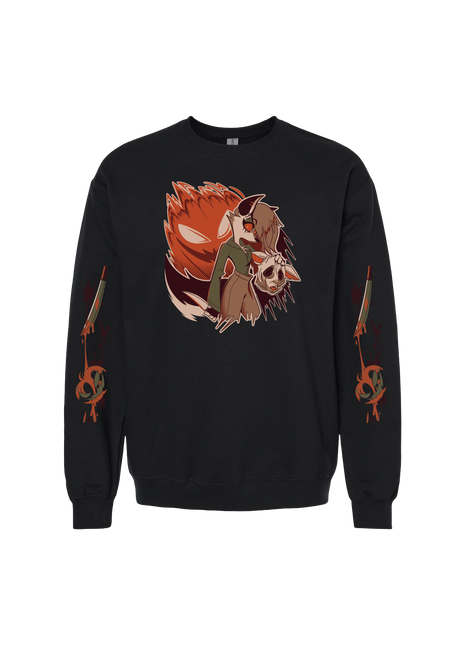 Crewneck Sweatshirt - Loona Halloween Slasher w/Printed Sleeves *LAST CHANCE*