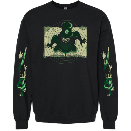 Crewneck Sweatshirt - Mammon Halloween Slasher w/Printed Sleeves *LAST CHANCE*