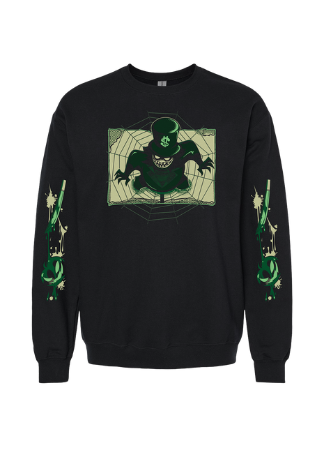 Crewneck Sweatshirt - Mammon Halloween Slasher w/Printed Sleeves *LAST CHANCE*