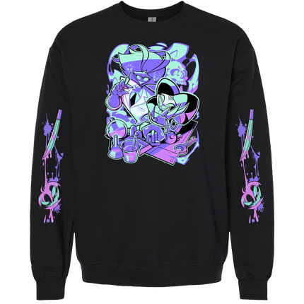Crewneck Sweatshirt - Ozzie Halloween Slasher w/Printed Sleeves *LAST CHANCE*