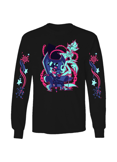 Long Sleeve Shirt - Crimson - Cozy Winter w/Printed Sleeves *PRE-ORDER*