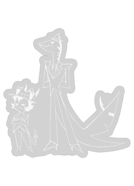 Sketchy Crimson and Alessio Car Decal *LIMITED STOCK*