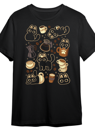 Cute Cats and Coffee Lovers T-Shirt *PRE-ORDER*