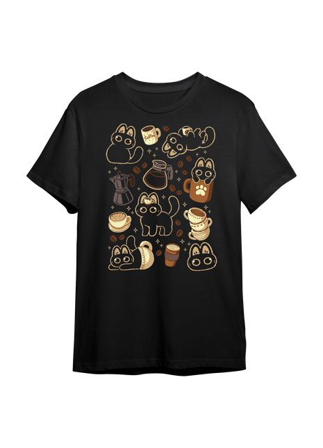 Cute Cats and Coffee Lovers T-Shirt *PRE-ORDER*