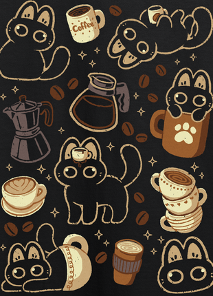 Cute Cats and Coffee Lovers T-Shirt *PRE-ORDER*