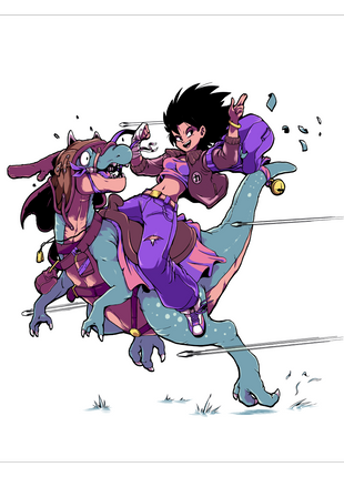 Dino Rider - Poster Print