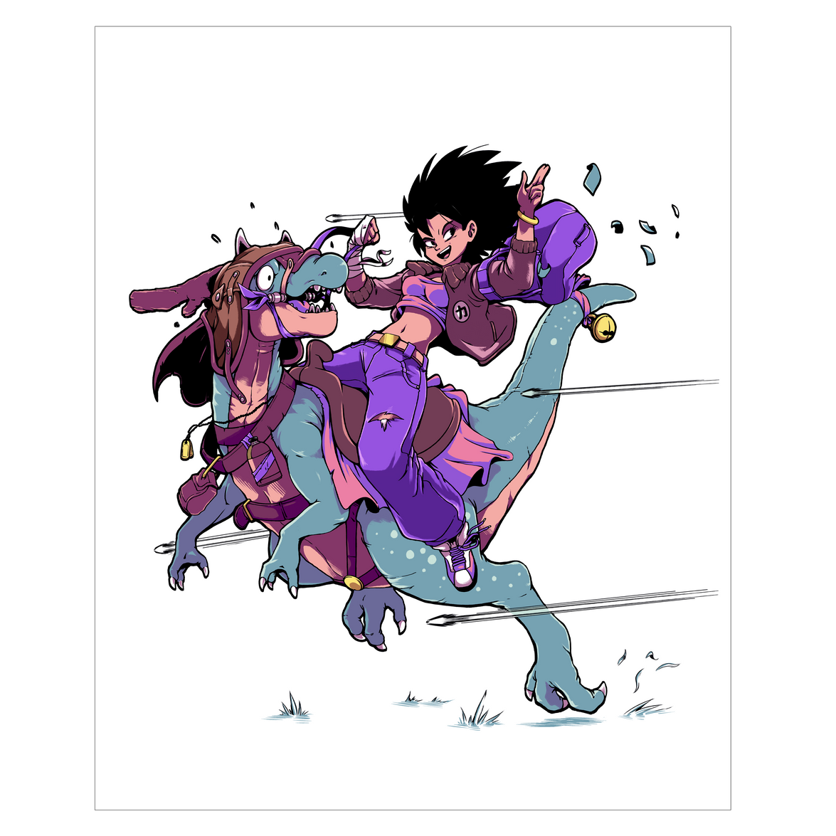 Dino Rider - Poster Print – Shark Robot