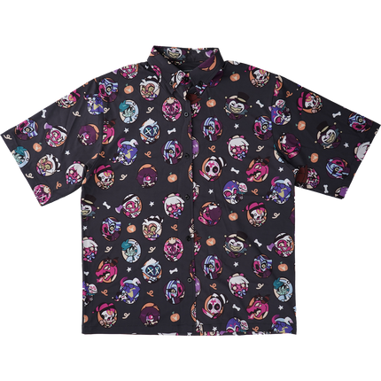 Helluva Boss Halloween Pattern - Button Up Shirt