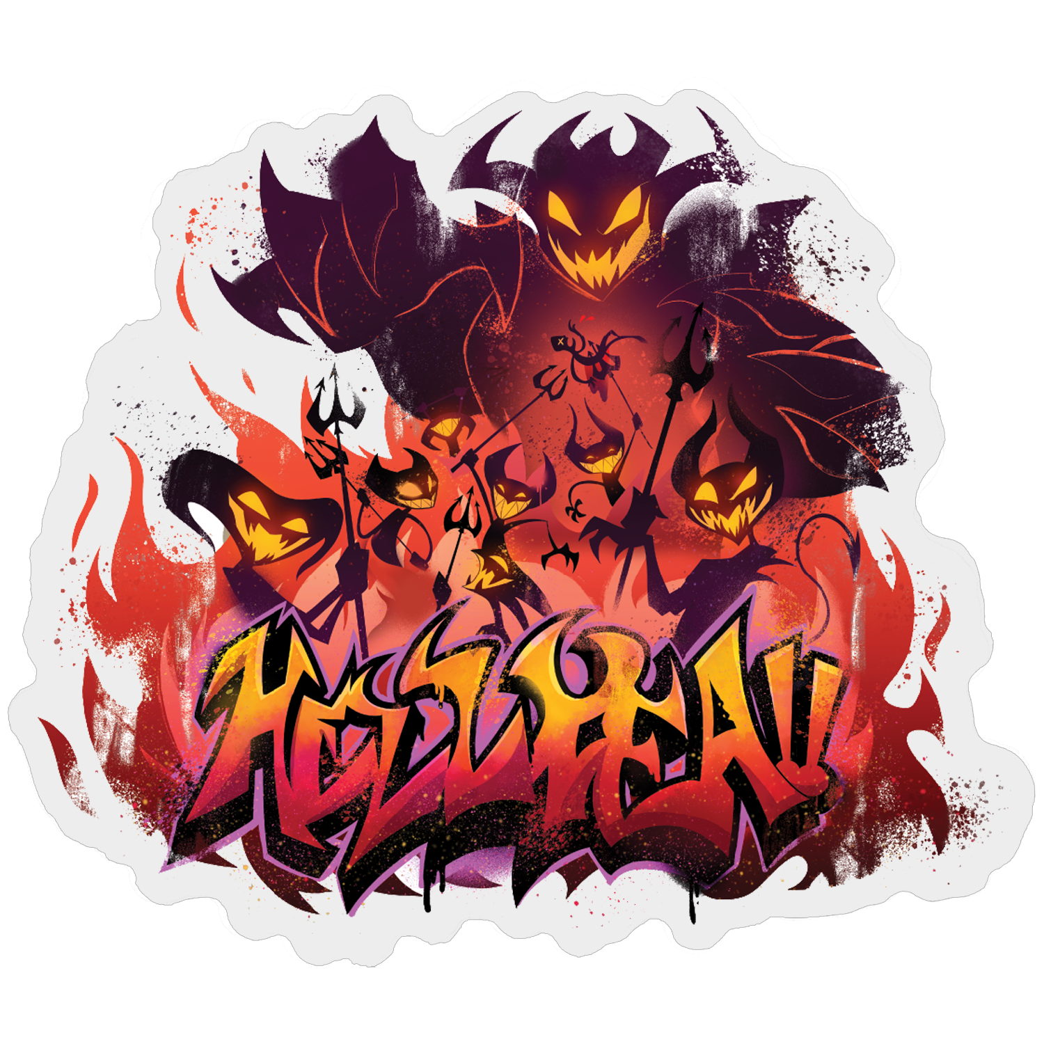Imp Message Sticker Graffiti Imp Sticker – Shark Robot