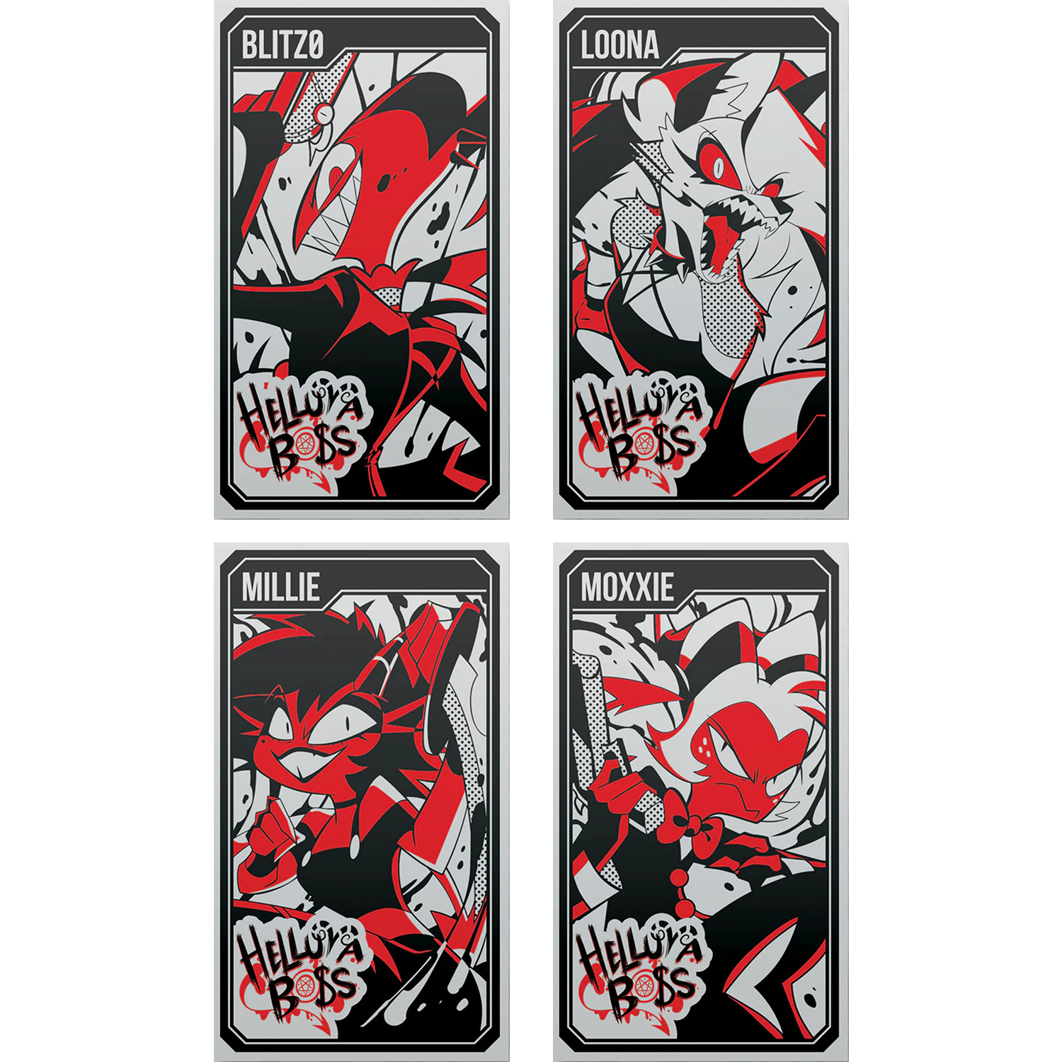 Helluva Boss Collectible Metal Cards - Series 1 Wave 1 *FINAL SALE Helluva Boss Collectible Metal Cards - Series 1 Wave 1 *FINAL SALE