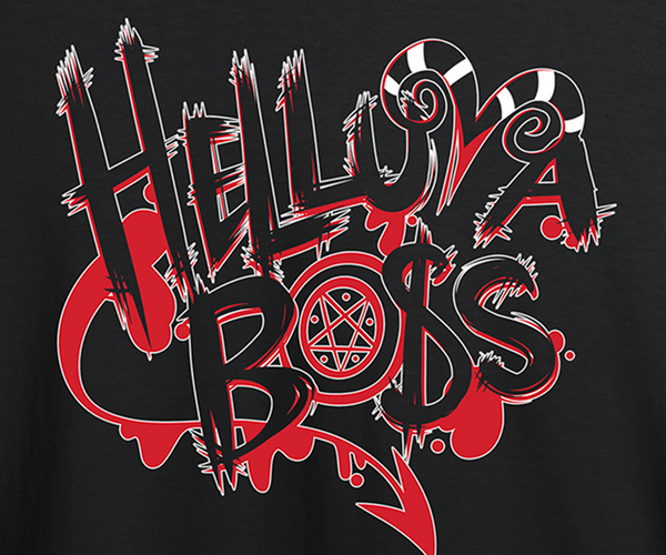 ヘルヴァボス hellva boss Tシャツ Helluva Boss Logo T-Shirt – Shark Robot