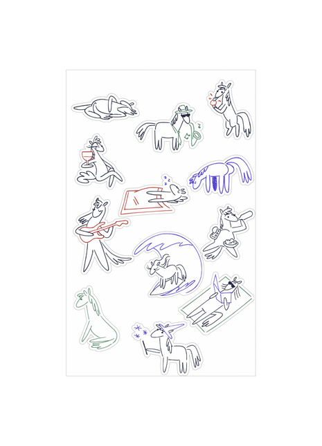 Doodle Horses Sticker Sheet *PRE-ORDER*
