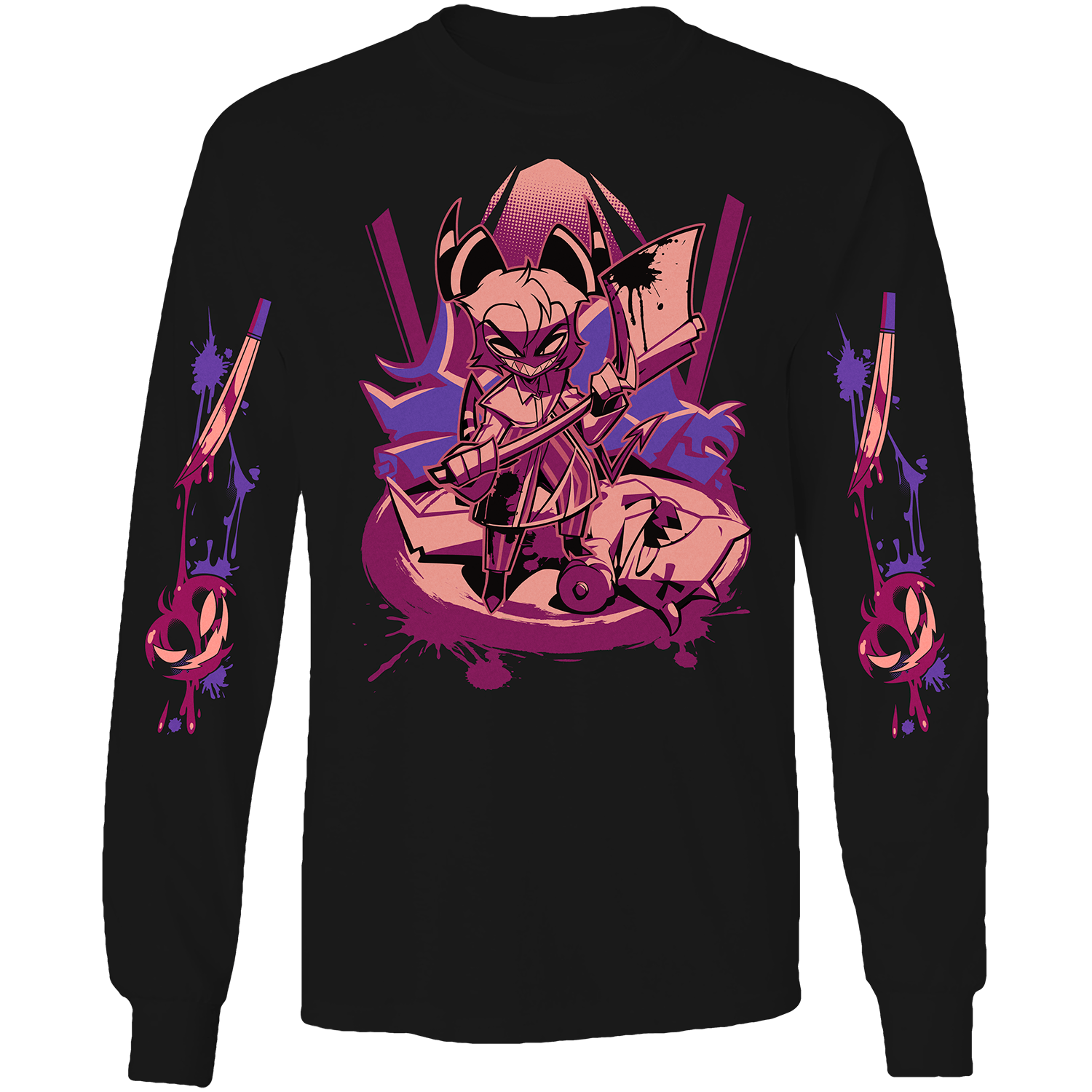 Long Sleeve Shirt - Crimson Slasher w/Printed Sleeves *PRE