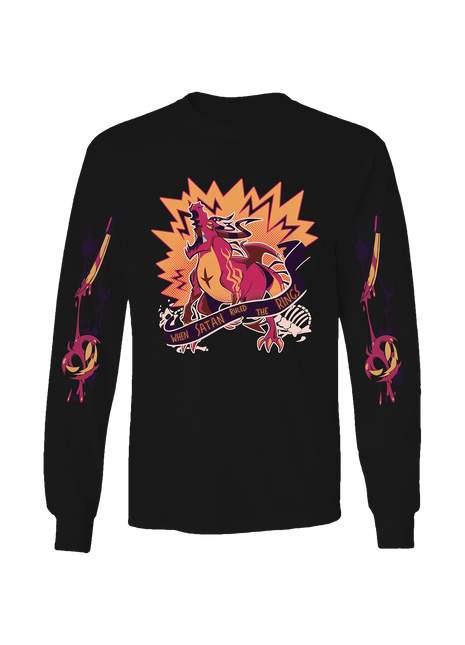 Long Sleeve Shirt - Satan Halloween Slasher w/Printed Sleeves *LAST CHANCE*
