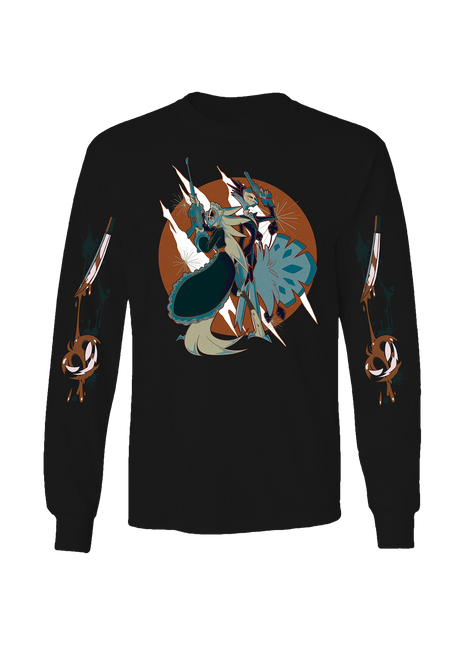Long Sleeve Shirt - Andrealphus & Stella Halloween Slasher w/Printed Sleeves *LAST CHANCE*
